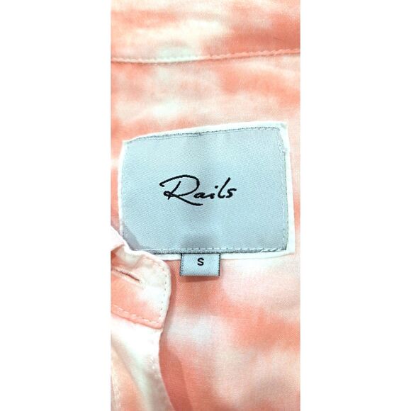 Rails Josephine Tailored Tie Dye Womens Button Down Blouse Size Small - Picture 7 of 9